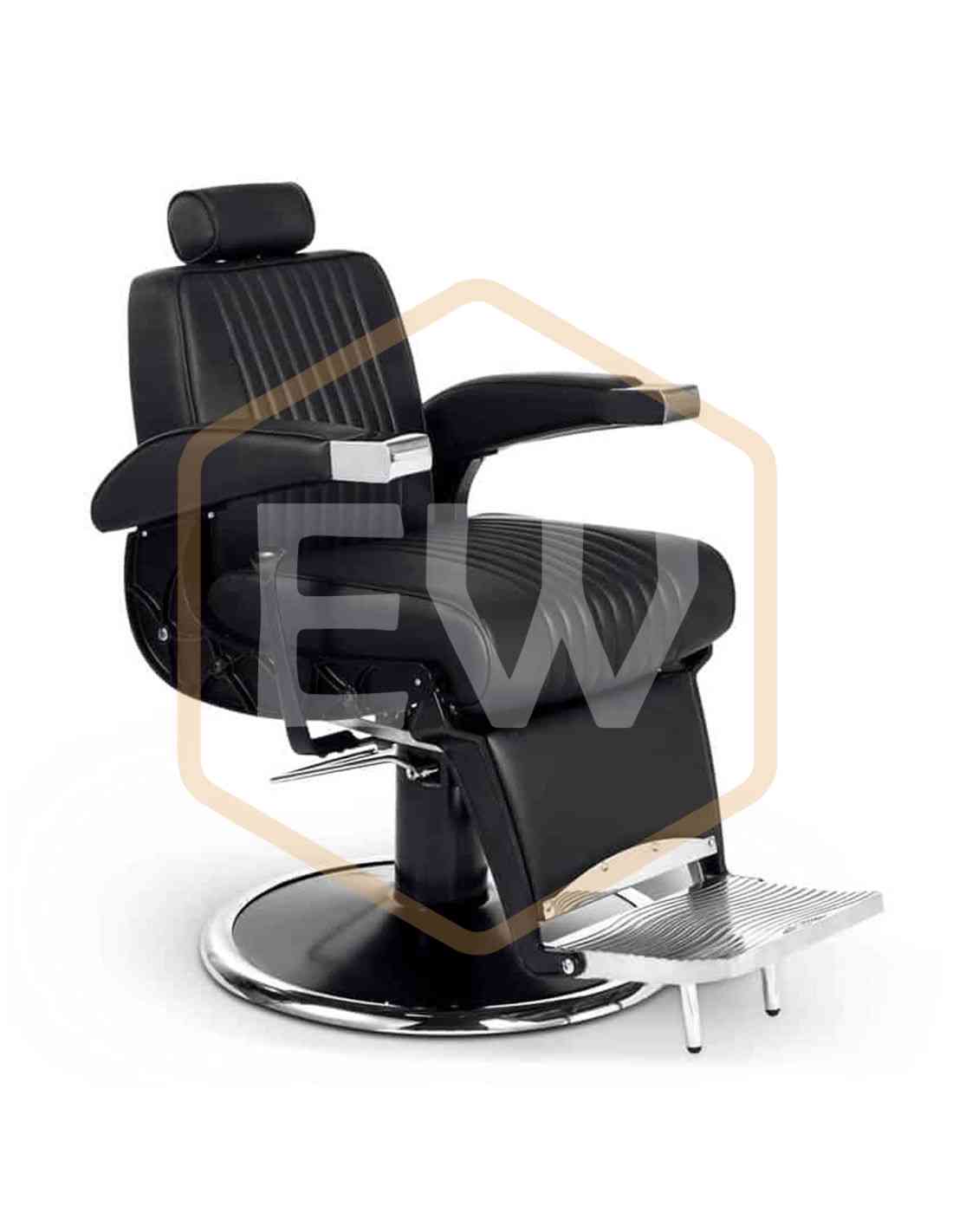 Cadeira de Barbeiro Reclinável Retro Base Cromada