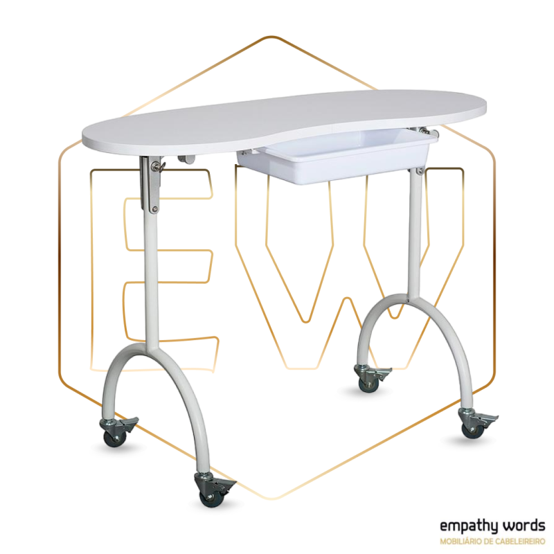 Mesa de manicure portátil com coleta de poeira Ewwk-WKM004