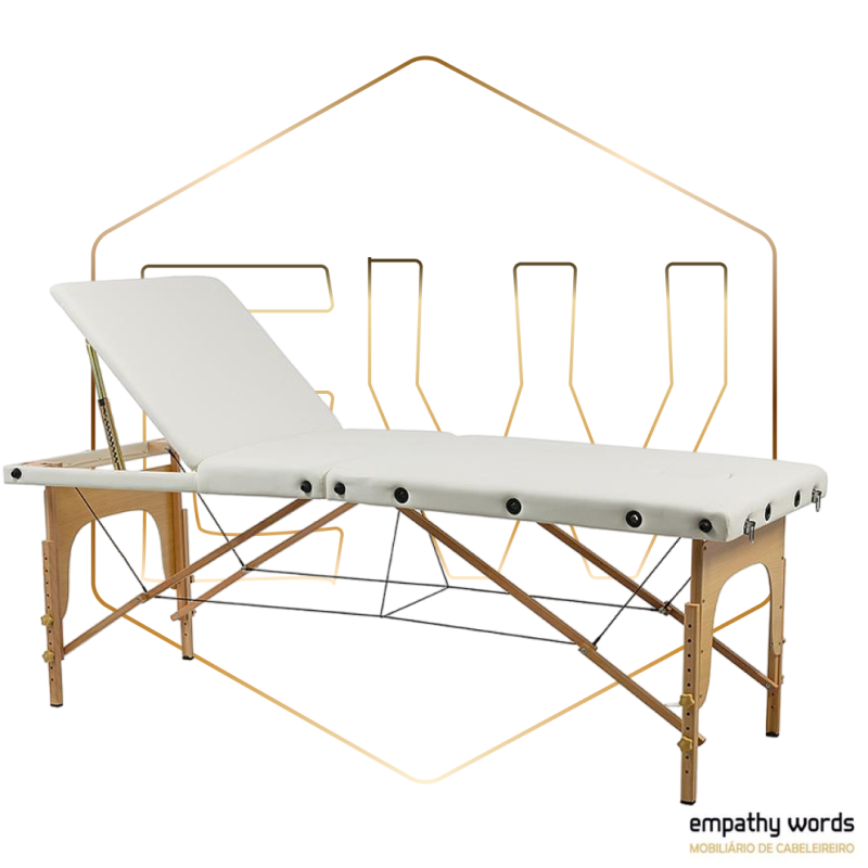 Mesa de massagem portátil de madeira (PVC) Ewwk-WKS020.A26