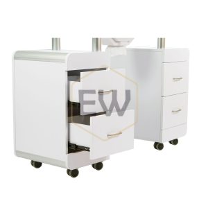 Glas Manicure Table com coleta de poeira Ewwk-WKM014 - Image 4