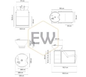 Rampa de Lavagem com levanta pés elétrico EWMI-B - Image 2