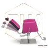 Cadeira de Maquilhagem Rosa Ewcd-cd135p