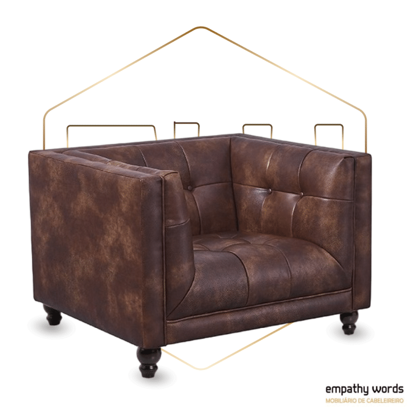 Poltrona imitação de couro vintage EWGS-209SLEW1SCV
