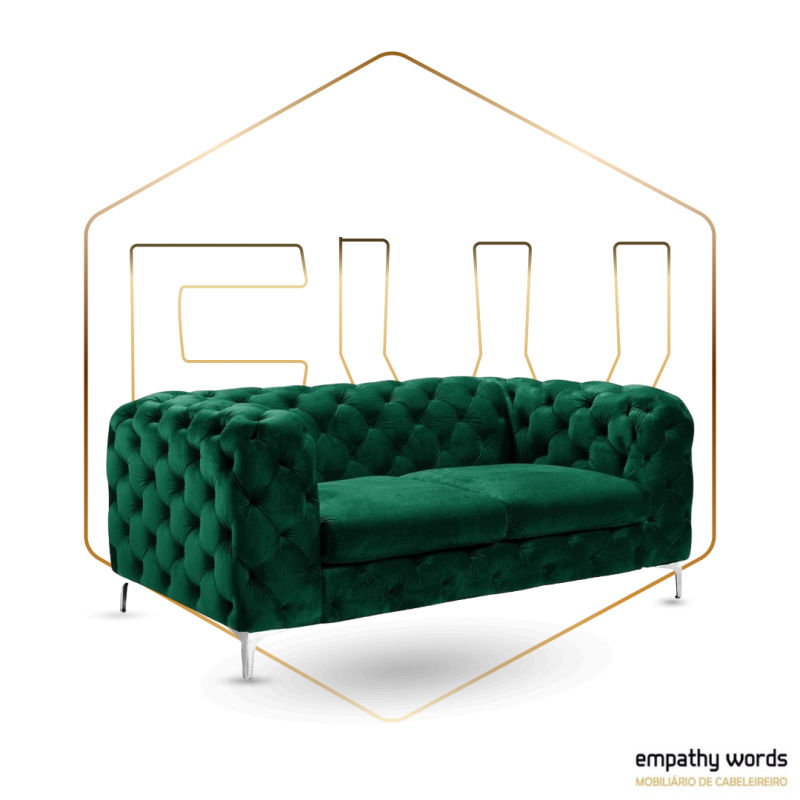 Sofá Verde Veludo 2 Lugares EWGS-217SCHRO2TVE