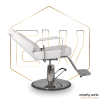 Cadeira de Barbeiro branca com inclinação EWMI-JY-0107-W lado