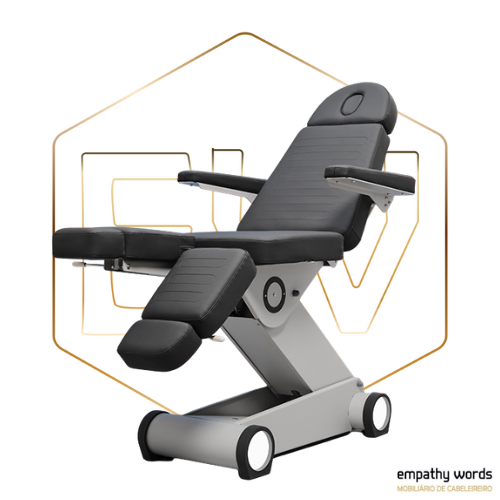 Marquesa de Podologia Elétrica 3 motores Preta EWWK-BTP