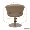 Cadeira de Cabeleireiro EWWK-CO-EAR cor Hearth