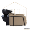 Rampa de Lavagem com Massagem EWMI-HEBEM Bege