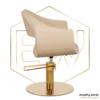 Cadeira de Cabeleireiro bege e base dourada EWWK-GB (5)