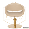 Cadeira de Cabeleireiro bege e base dourada EWWK-GB (5)