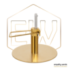 Cadeira de Cabeleireiro bege e base dourada EWWK-GB (5)